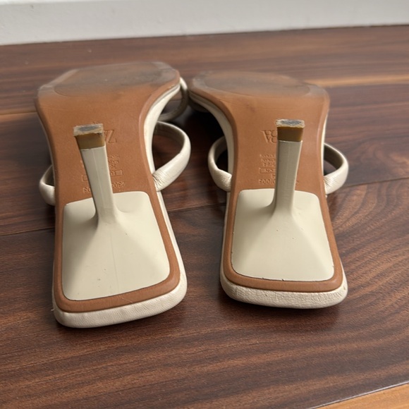 Zara HEELED TUBULAR STRAP LEATHER SANDALS size 6 - Picture 8 of 8